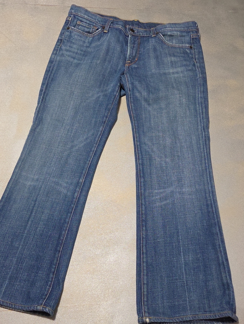 Citizens Of Humanity Mid-Blue Flare Wide-Leg Jeans